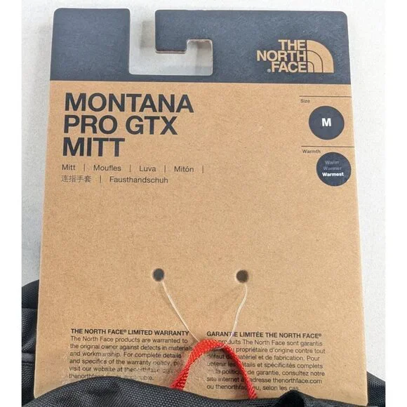 The North Face Montana Pro GTX Mitt Black Medium GORE-TEX Gloves NWT Mittens - Picture 5 of 8